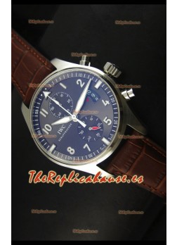 IWC IW387802 Pilot Chronograph Reloj Replica a escala 1:1 con Correa de Piel