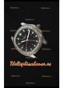 Patek Philippe Aquanaut Reloj Replica Suizo con Diamantes incrustados en la Caja