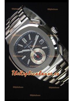 Patek Philippe Nautilus 5980 Reloj Replica Espejo 1:1, Cronógrafo, Caja en Acero, Dial Negro