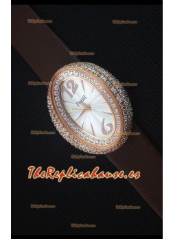 Piaget Limelight Magic Hour Reloj de Cuarzo Suizo Caja en Acero con Correa Marrón