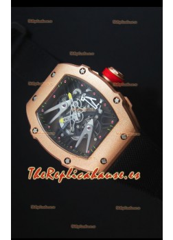 Richard Mille RM027 Tourbillon Reloj Suizo Edición Rafael Nadal Caja en Oro Rosado