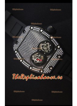 Richard Mille RM053 Tourbillon Pablo Mac Donough Reloj Replica Suizo Caja con Revestimiento PVD
