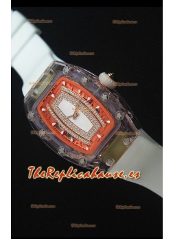 Richard Mille RM07-02 Sapphir Ladies Reloj Replica Suizo Dial en Blanco Perla