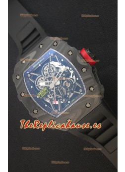 Richard Mille RM035-2 Rafael Nadal Caja de Carbón Forjado con Corona Roja