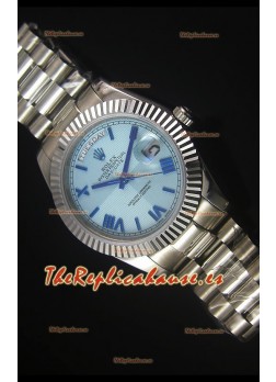 Rolex Day Date Dial Azul Claro Reloj Replica 40MM - Movimiento Suizo 3255