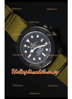Rolex Submariner Stealth MK IV PVD Reloj Replica Suizo Marcadores de Hora Blancos