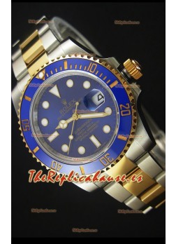 Rolex Submariner 16613 Reloj Replica Suiza 1:1 En Oro con Bisel de Cerámica de dos Tonos con Movimiento Suizo 3135