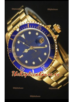 Rolex Submariner 16618 Reloj Replica Suiza 1:1 en Oro con Movimiento Suizo 3135