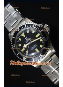 Tudor Oyster Prince Vintage 200M Dial Negro Marcadores en forma de Cuadrados Reloj Replica Suizo a espejo 1:1