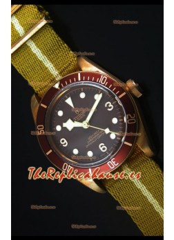 Tudor Heritage Bay Reloj Replica Suizo en Bronce con Correa NATO