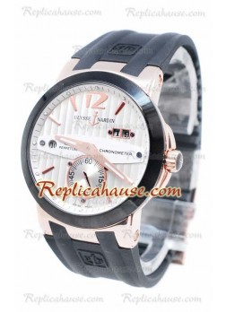 Ulysse Nardin Executive Dual Time Rose Gold Black Reloj