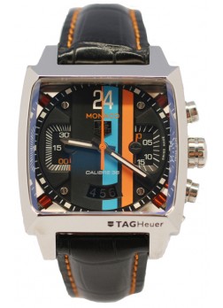 Tag Heuer Monaco Concept 24 Reloj Suizo con Esfera de color Negro y Caja de Acero