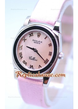 Rolex Celleni Cestello Reloj Suizo Señoras Todo Penk Romano