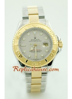 Rolex Réplica Yacht Master Dos Tonos para Hombre tamaño